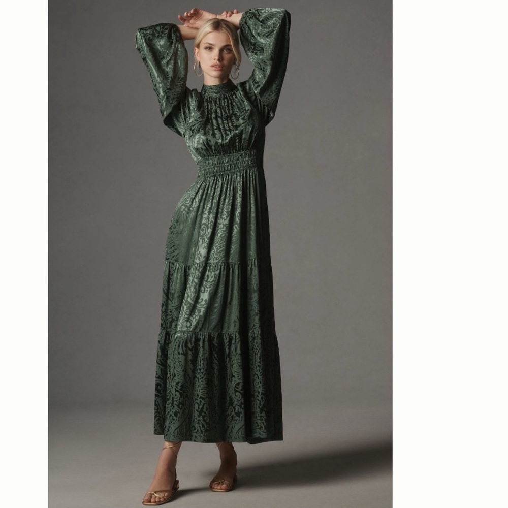 NWT Anthropologie The Somerset Maxi Dress: Mock-Neck Edition - Picture 3 of 9